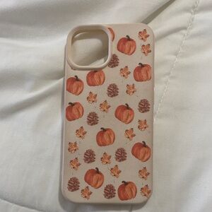 Pumpkin Pattern Phone Case - Cream